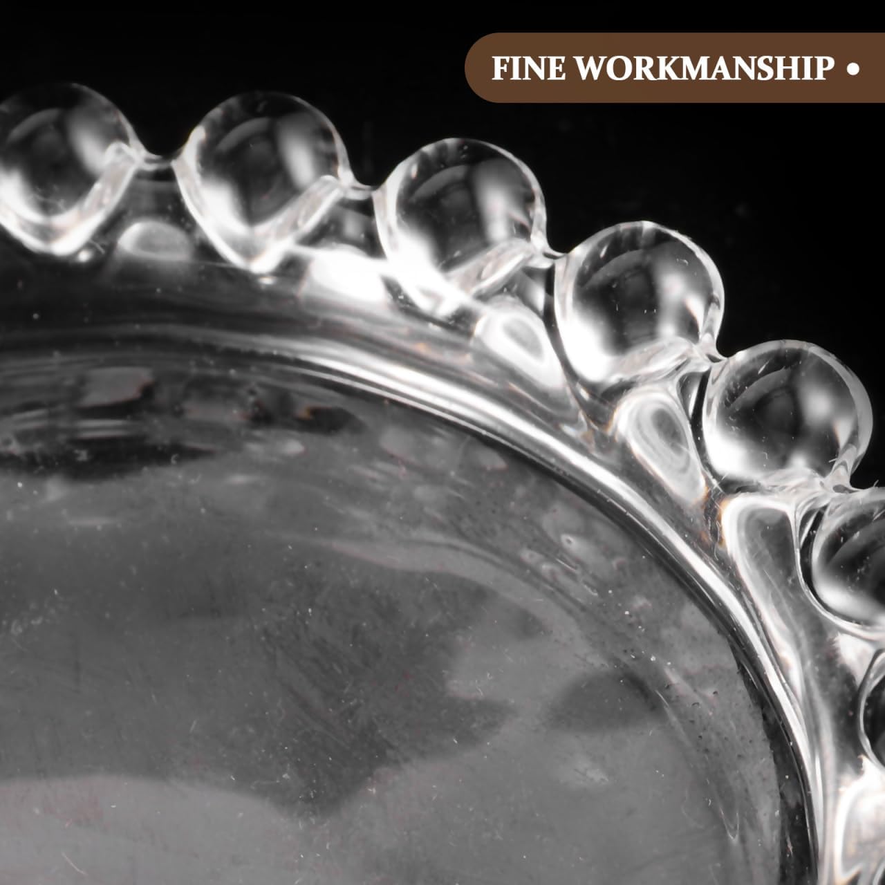 Operitacx Mini Glass Cake Stand with Dome Cover 4-Inch