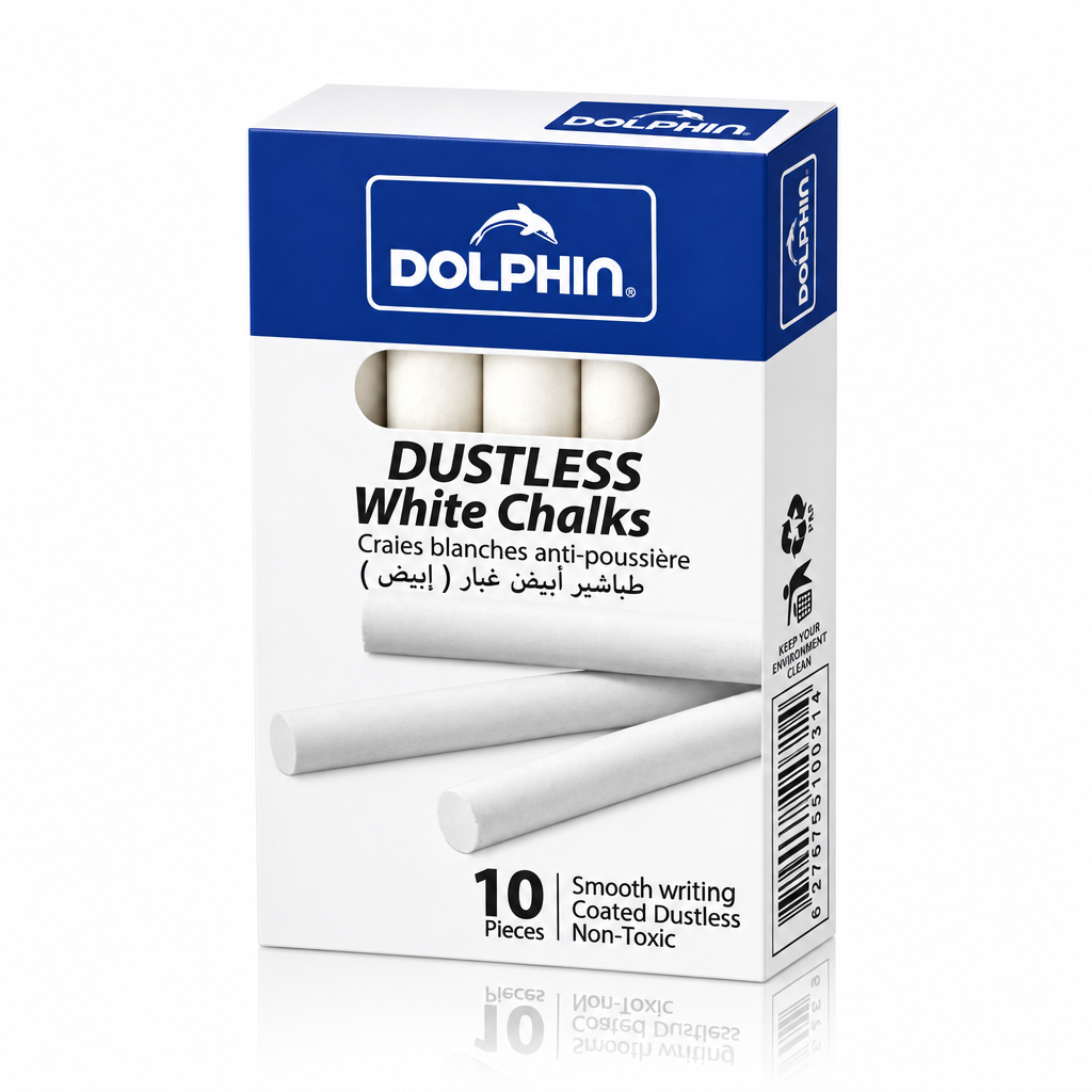 Dustless White Blackboard Chalk 12-Pack