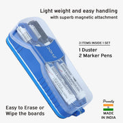 Doms Magnetic Whiteboard Duster with 2 Dry-Erase Markers Set