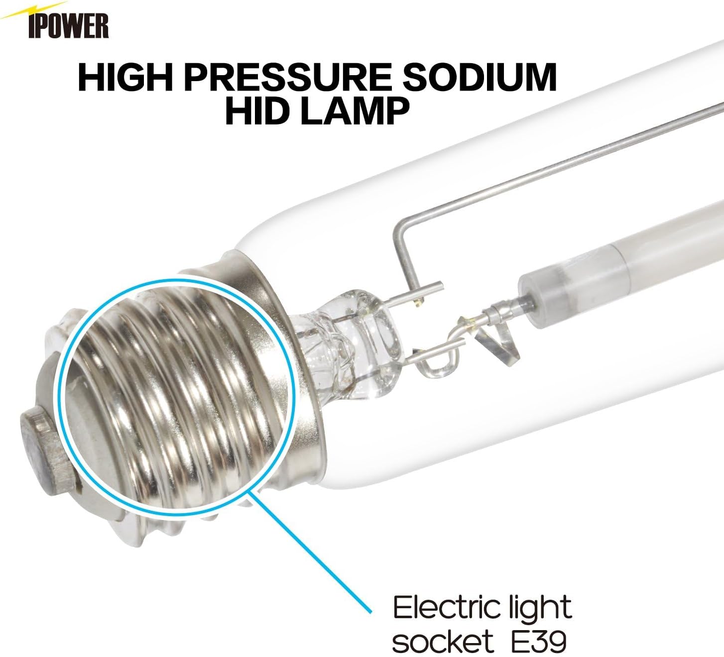 iPower 400W HPS Grow Light Bulb 2100K 2 Pack