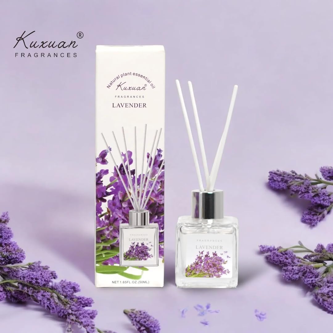 Bizzal Kuxuan Lavender Reed Diffuser 50ml Natural Essential Oil