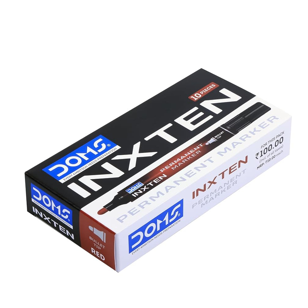 Marcador Permanente DOMS InkXten Ponta Redonda Verde Pack de 12