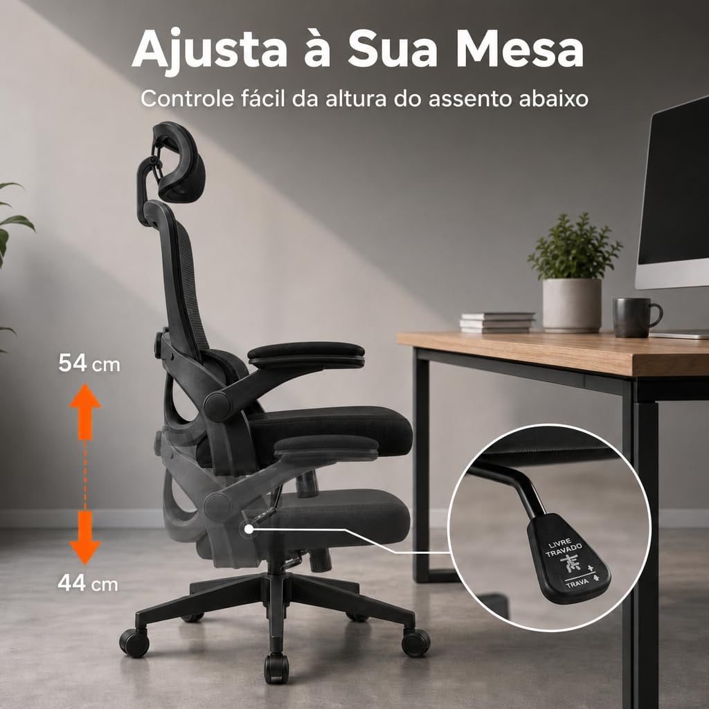 Laruno P600 Ergonomic Office Chair Reclining Mesh High Back