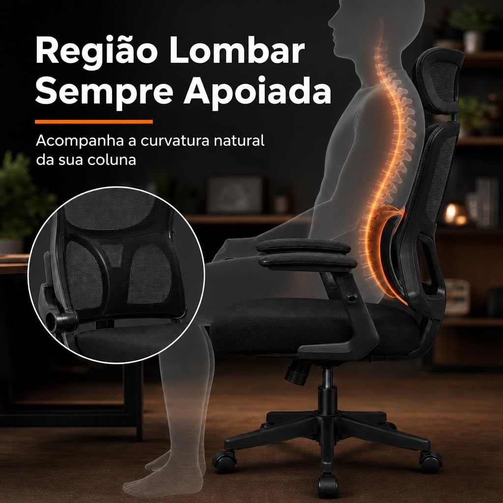 Laruno P600 Ergonomic Office Chair Reclining Mesh High Back