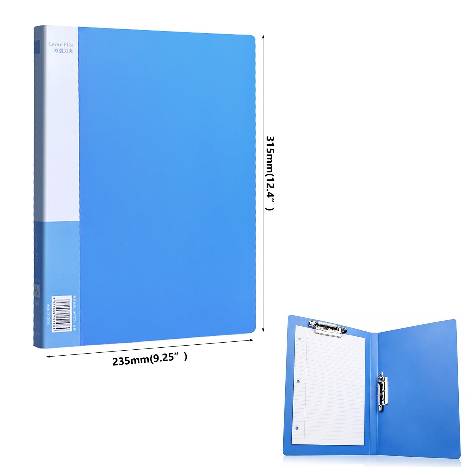 RDWWQHU Plastic Punchless Clamp Binder Letter Size Report Cover