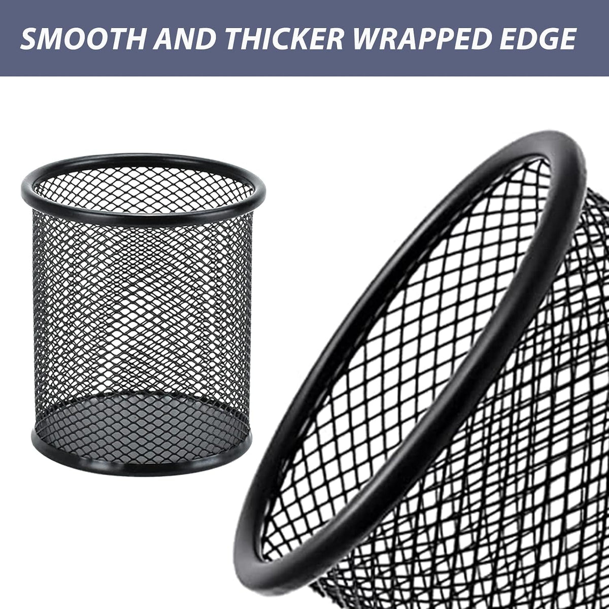 UFFICIUSUP Metal Mesh Desk Organizer Set 3-Piece Black