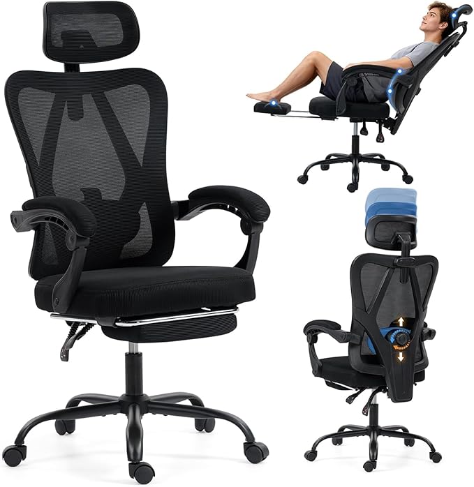 Laruno P600 Ergonomic Office Chair Reclining Mesh High Back