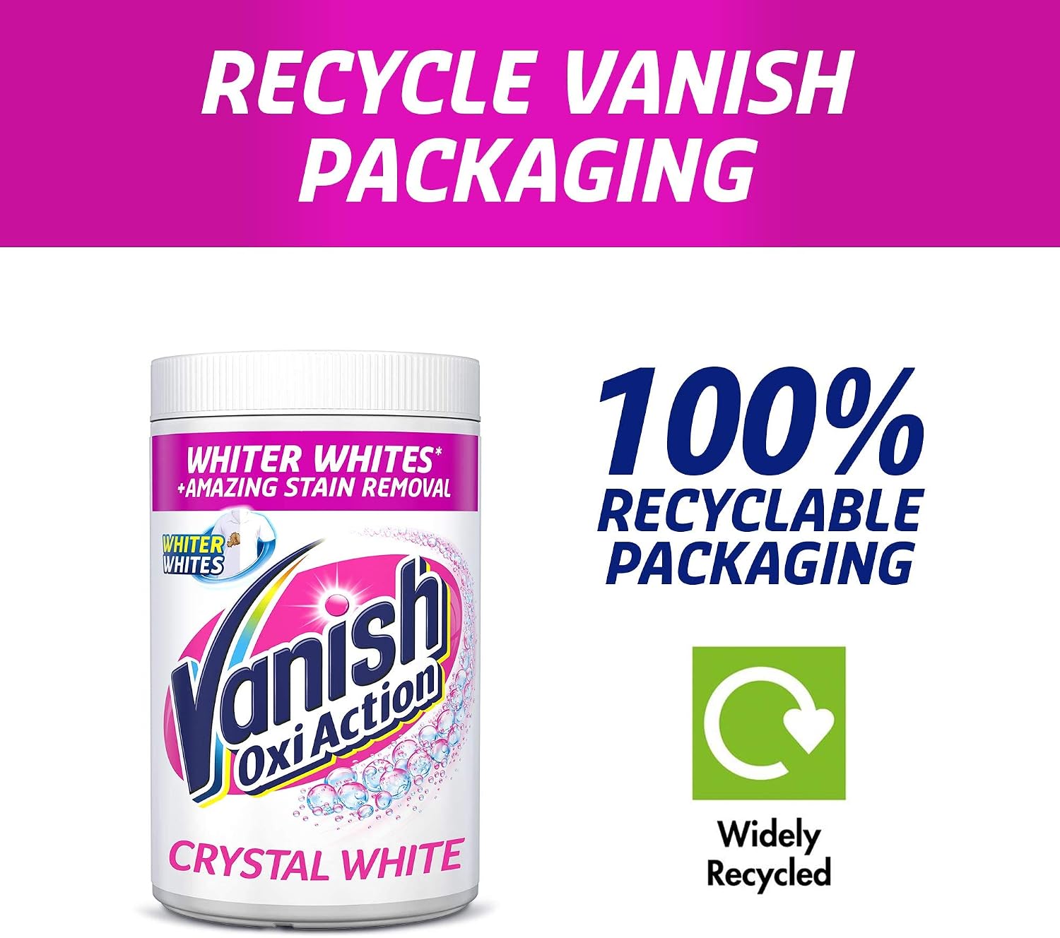 Vanish Oxi Action Laundry Stain Remover Powder Whitening 2kg Pack