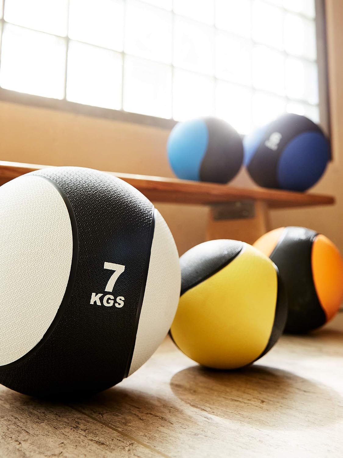 Gorilla Sports Rubber Medicine Ball for Strength and Fitness Training