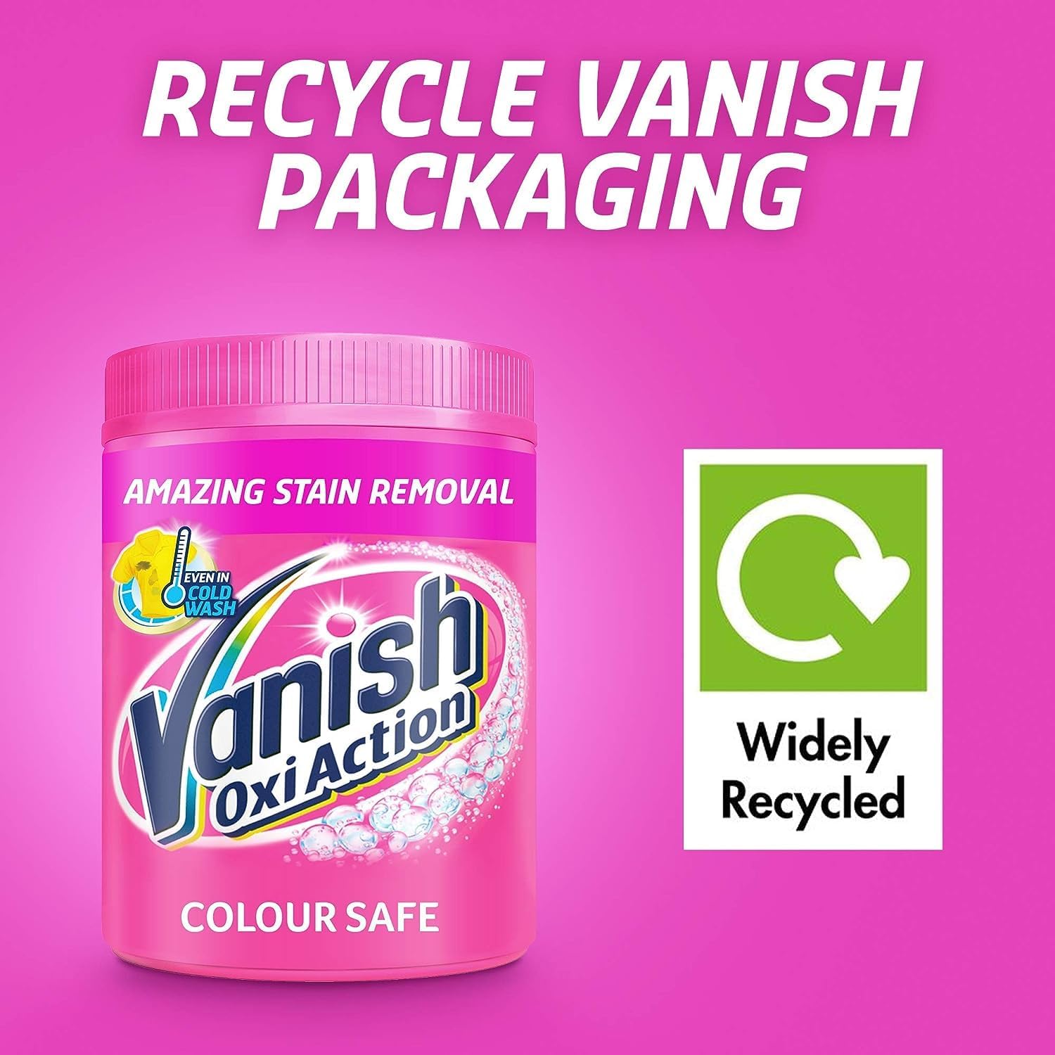 Vanish Oxi Action Colour Safe Stain Remover Powder 1kg Chlorine-Free