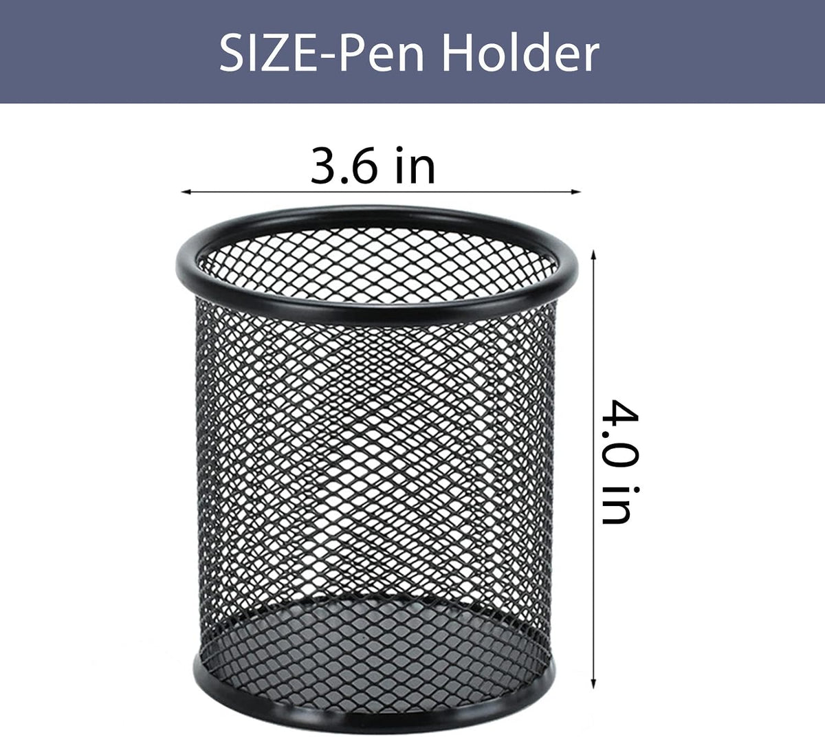 UFFICIUSUP Metal Mesh Desk Organizer Set 3-Piece Black