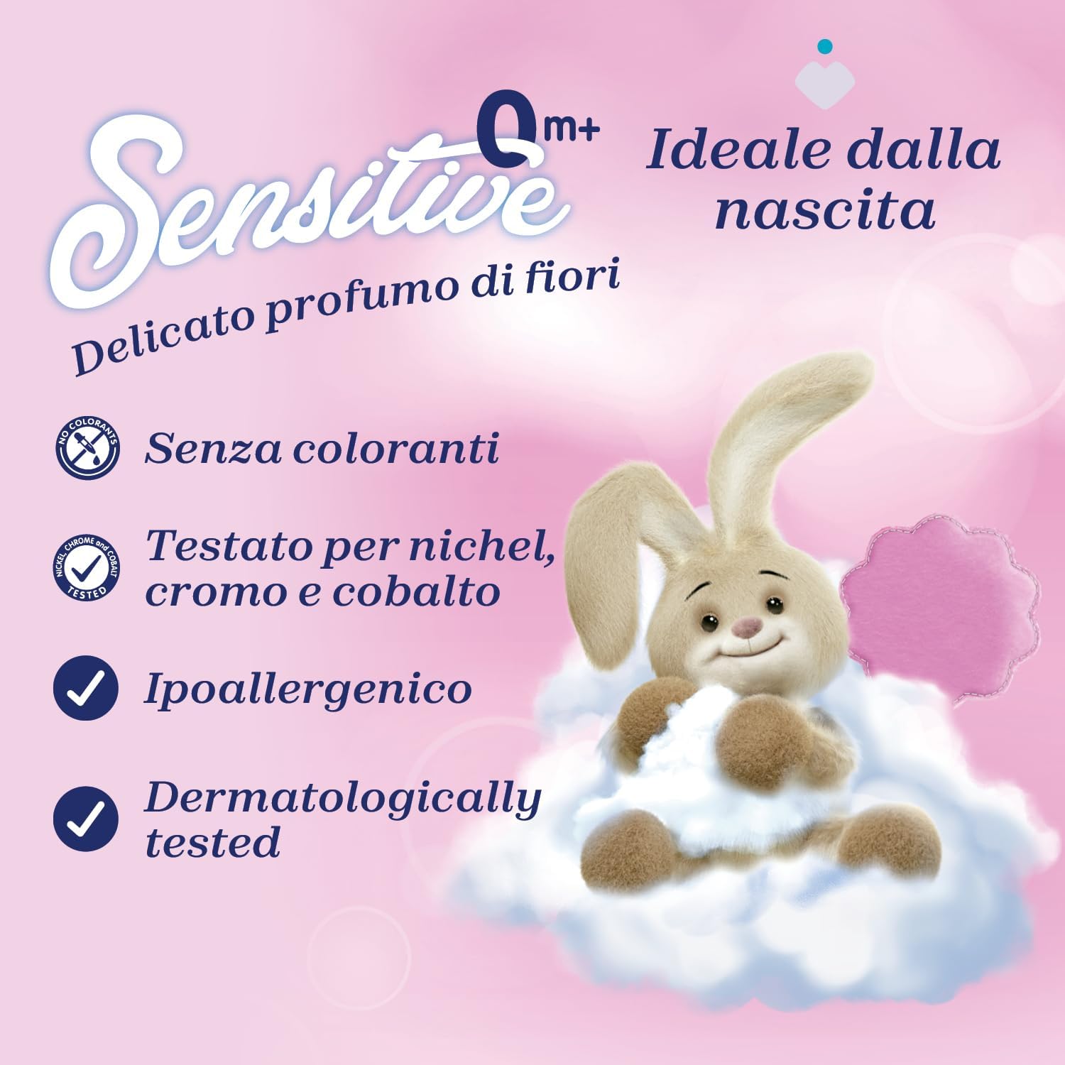 Chicco Concentrated Fabric Softener Delicate Flowers 750ml Sensitive Hypoallergenic