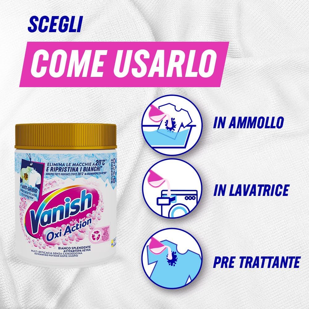 Vanish Oxi Action Multipower Whitening Stain Remover Powder 1kg