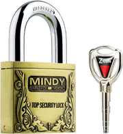 Mindy A4-60 Heavy Duty Padlock 2.4-inch Wide Body