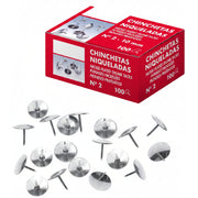 MTL 79217 Nickel-Plated Push Pins 100 Count Silver
