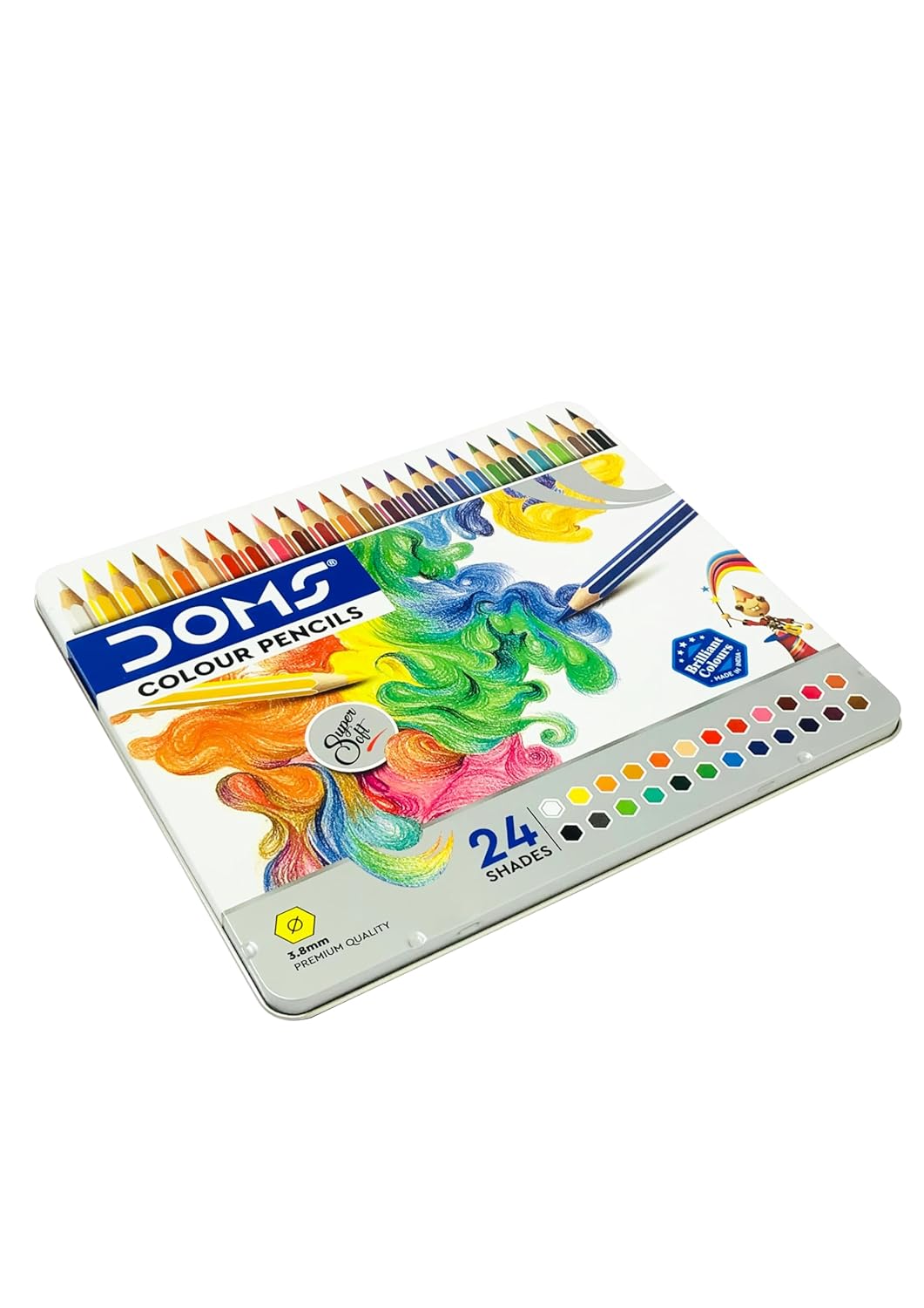 DOMS 24 Super Soft Color Pencils: Smooth Blending, Non-Toxic Art Kit