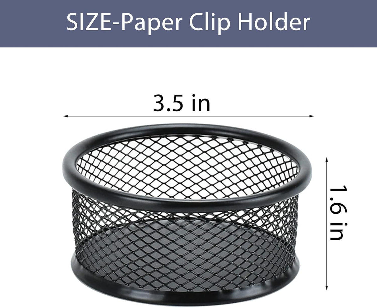 UFFICIUSUP Metal Mesh Desk Organizer Set 3-Piece Black