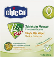 Chicco Zzzno Baby Wet Wipes Citronella and Indian Lilac 15pc