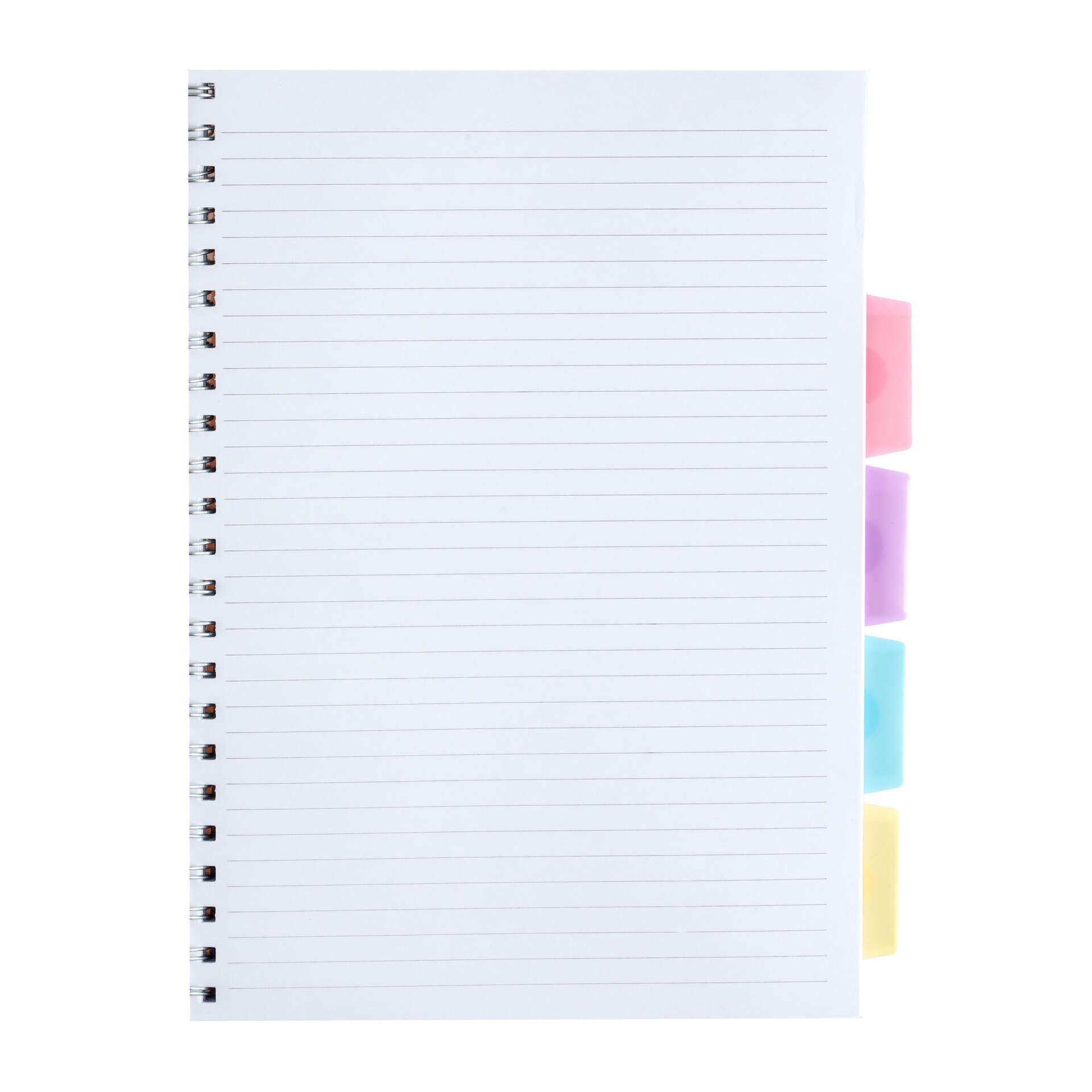 Note! A4 Spiral Ruled Notebook with Elastic Bands and Dividers