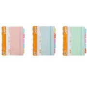 Note! A4 Spiral Ruled Notebook with Elastic Bands and Dividers