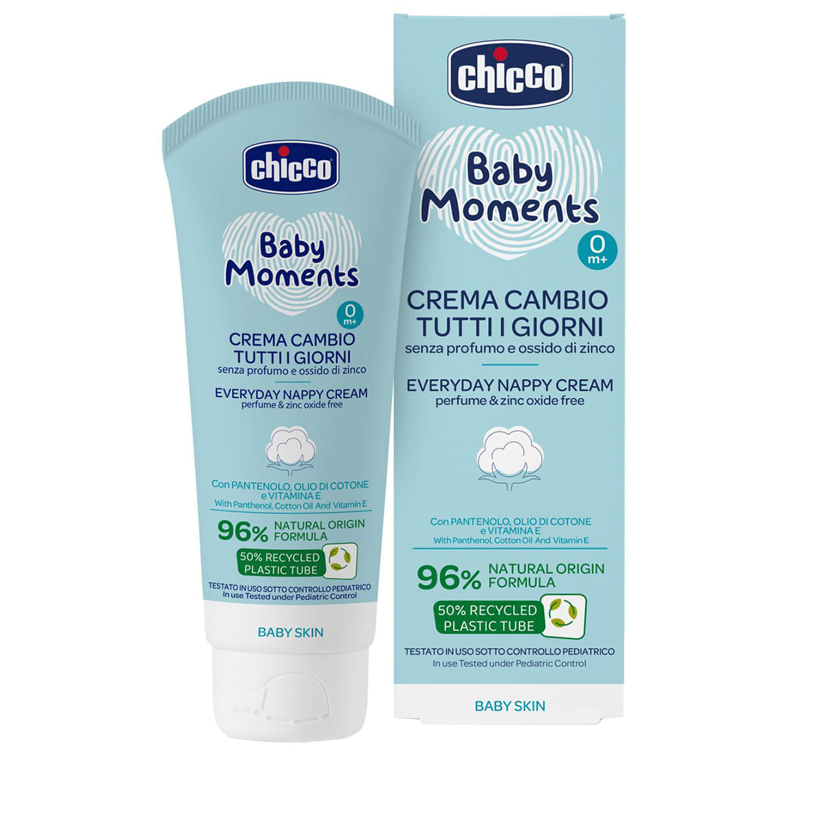 Chicco Baby Moments Daily Diaper Cream 100ml Fragrance-Free