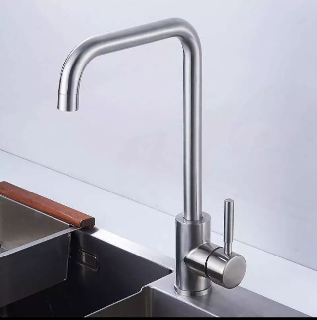 Stainless Steel Kitchen Sink Mixer Tap 360-Degree Swivel Spout