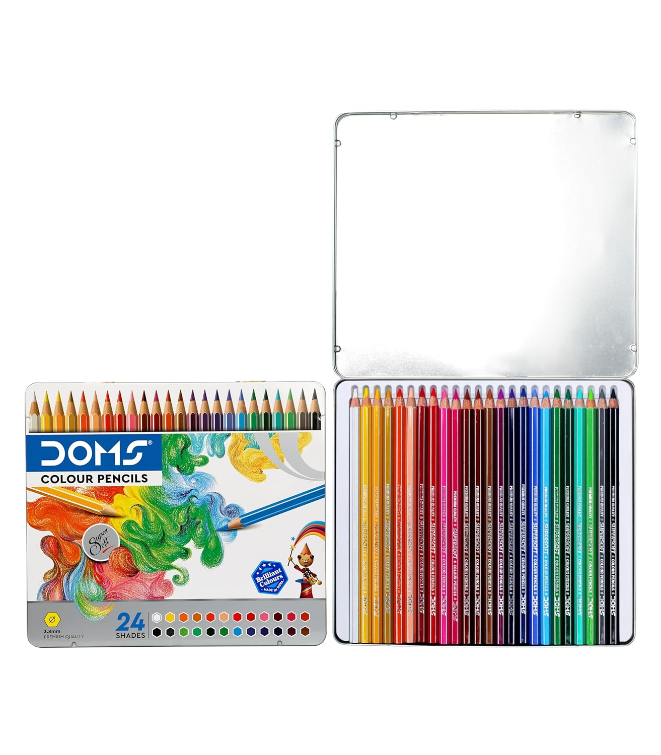 DOMS 24 Super Soft Color Pencils: Smooth Blending, Non-Toxic Art Kit