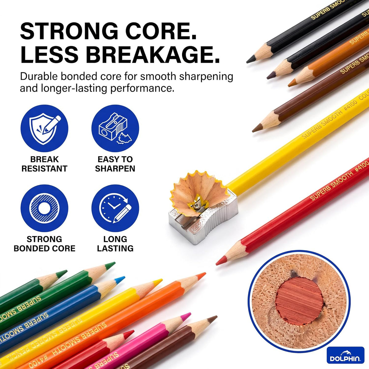 Dolphin Superb Writer Colouring Pencils 24-Piece Set