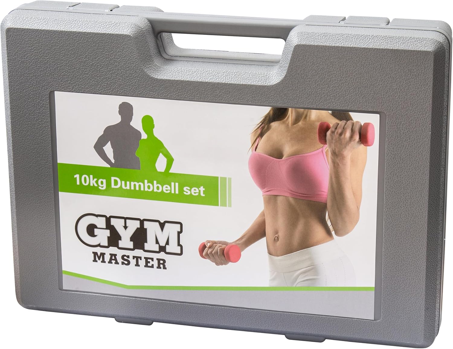 Gym Master 10kg Neoprene Hand Weight Set With Carry Case
