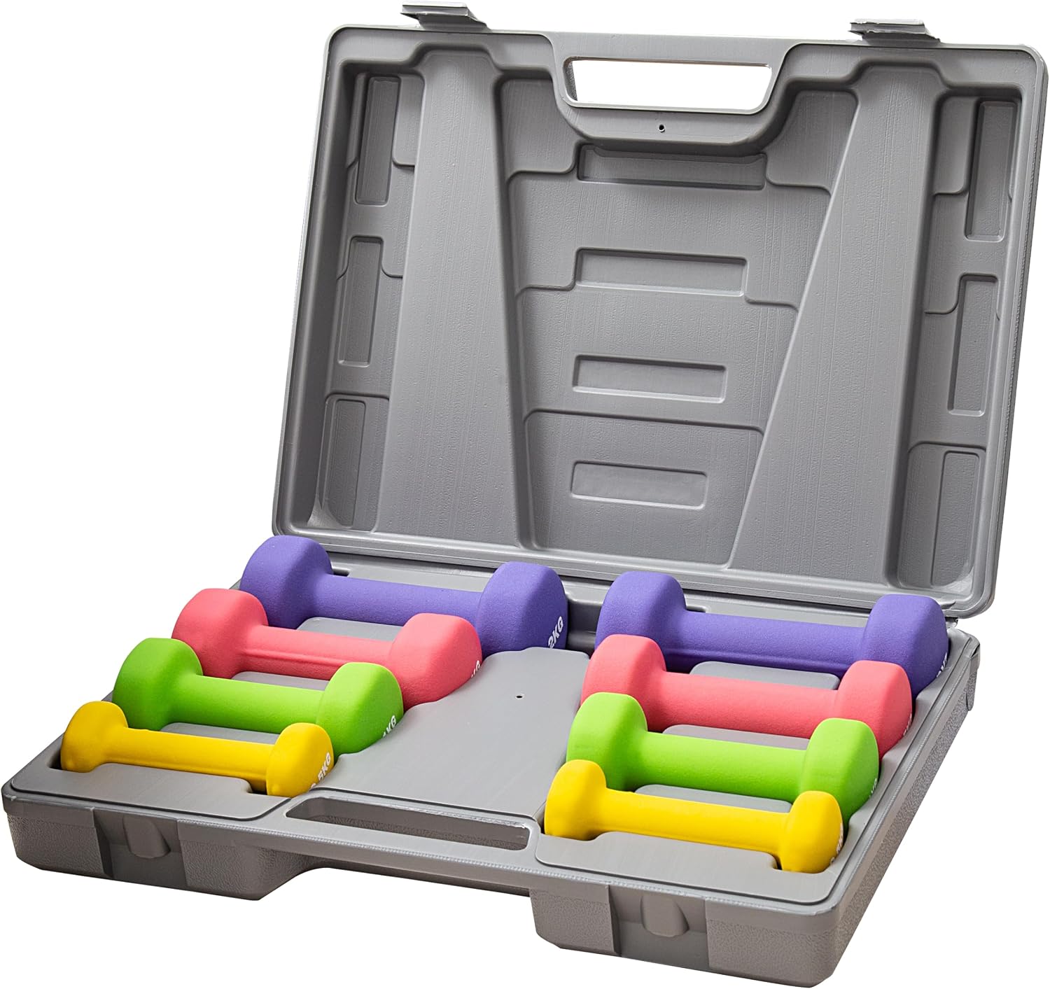 Gym Master 10kg Neoprene Hand Weight Set With Carry Case