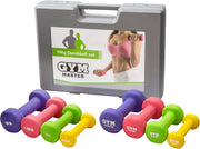 Gym Master 10kg Neoprene Hand Weight Set With Carry Case