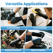 Borje 4 mil Disposable Nitrile Gloves Black 100 Count