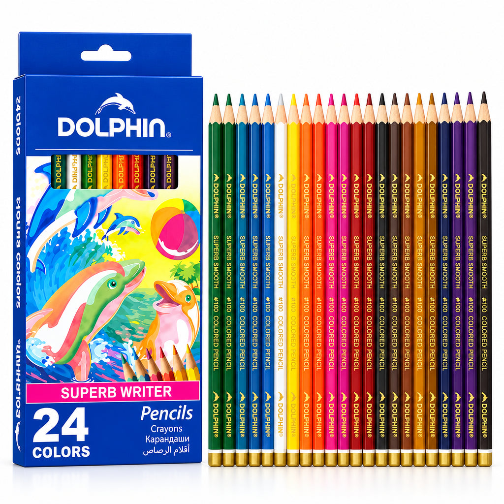 Dolphin Superb Writer Colouring Pencils 24-Piece Set