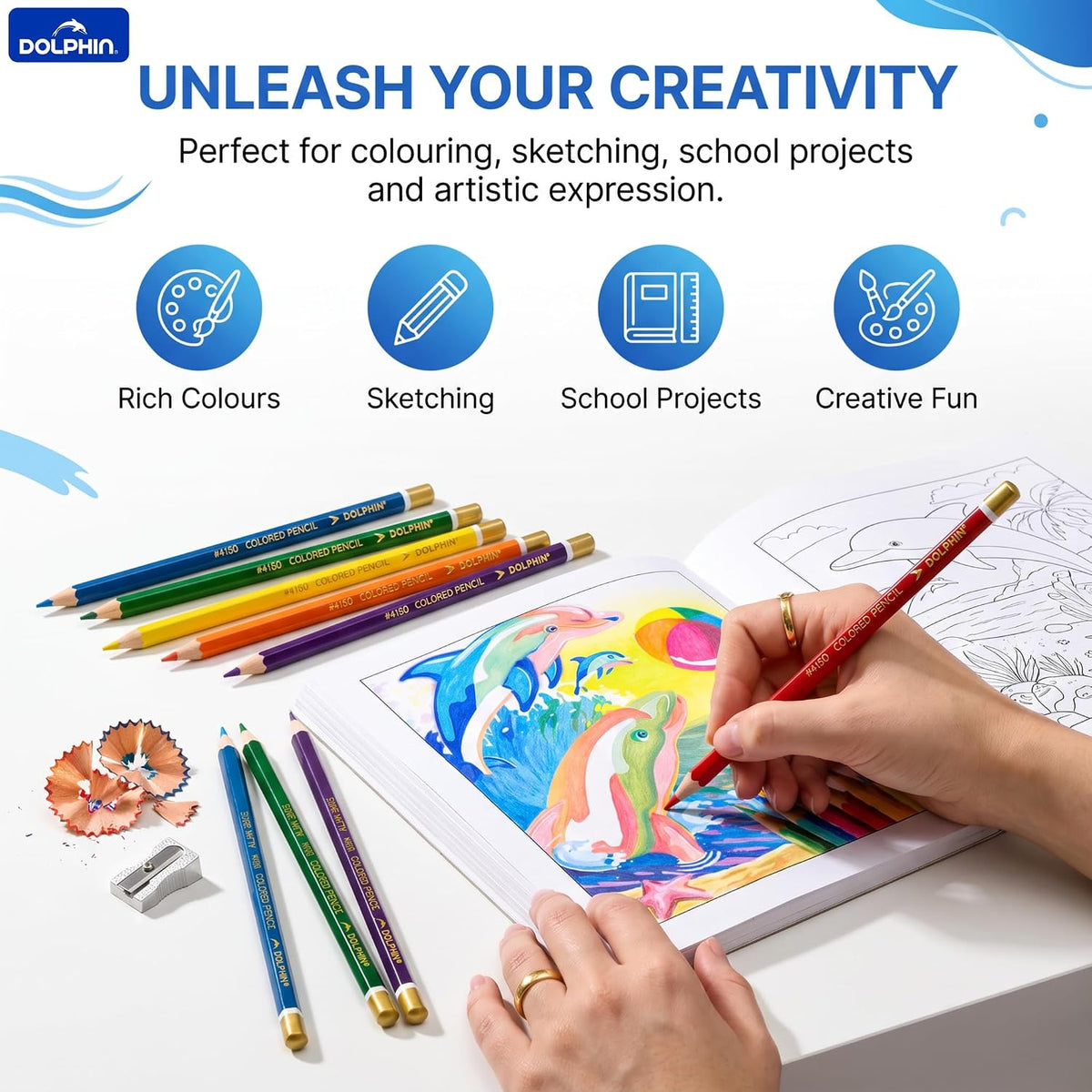 Dolphin Superb Writer Colouring Pencils 24-Piece Set