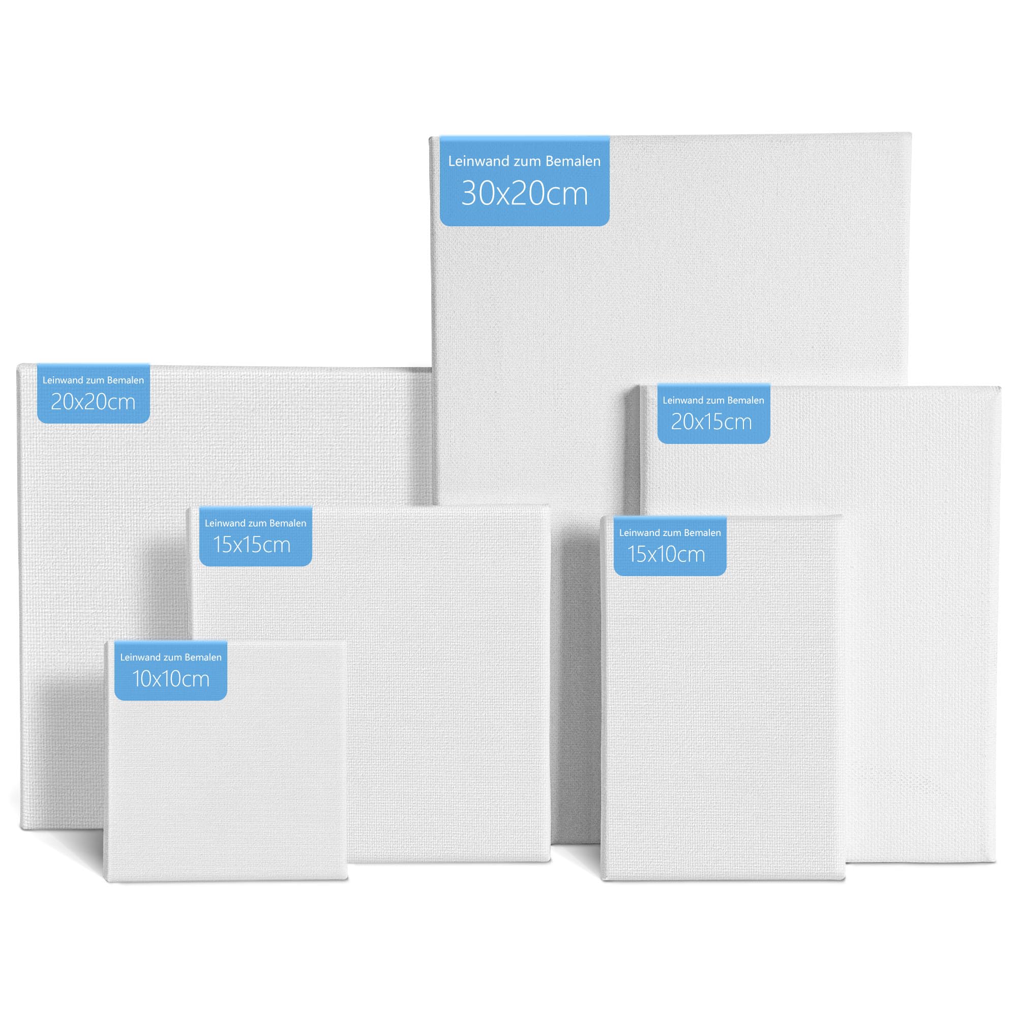DUNSOO 6-Piece Linen Canvas Set for Painting, Various Sizes
