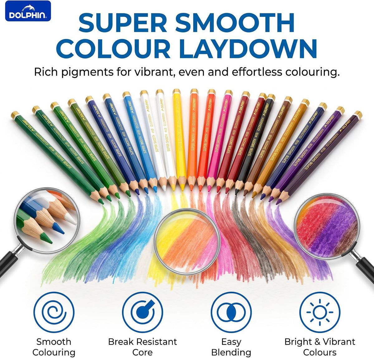 Dolphin Superb Writer Colouring Pencils 24-Piece Set