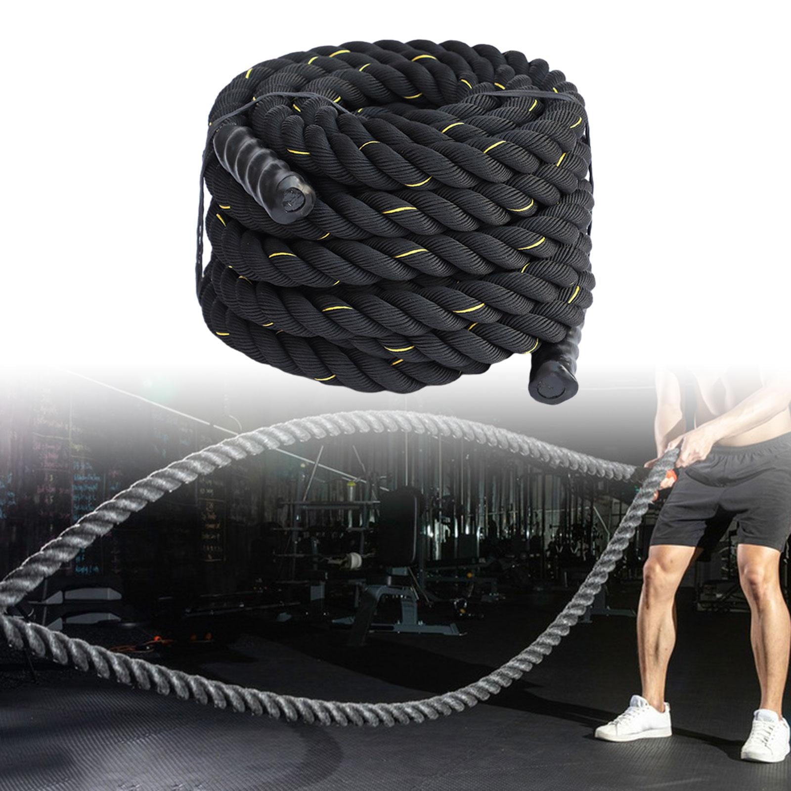 Amleso 9.8ft Polyester Battle Rope Heavy Exercise Training Black