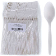 MTRADE Disposable 6.5 Inch Eco Biodegradable Spoons 50 Count