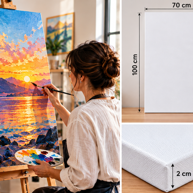 Tela para Pintura Giorgione Premium 70 × 100 cm – 100% Algodão, 280 g/m² – (AYC153-104)