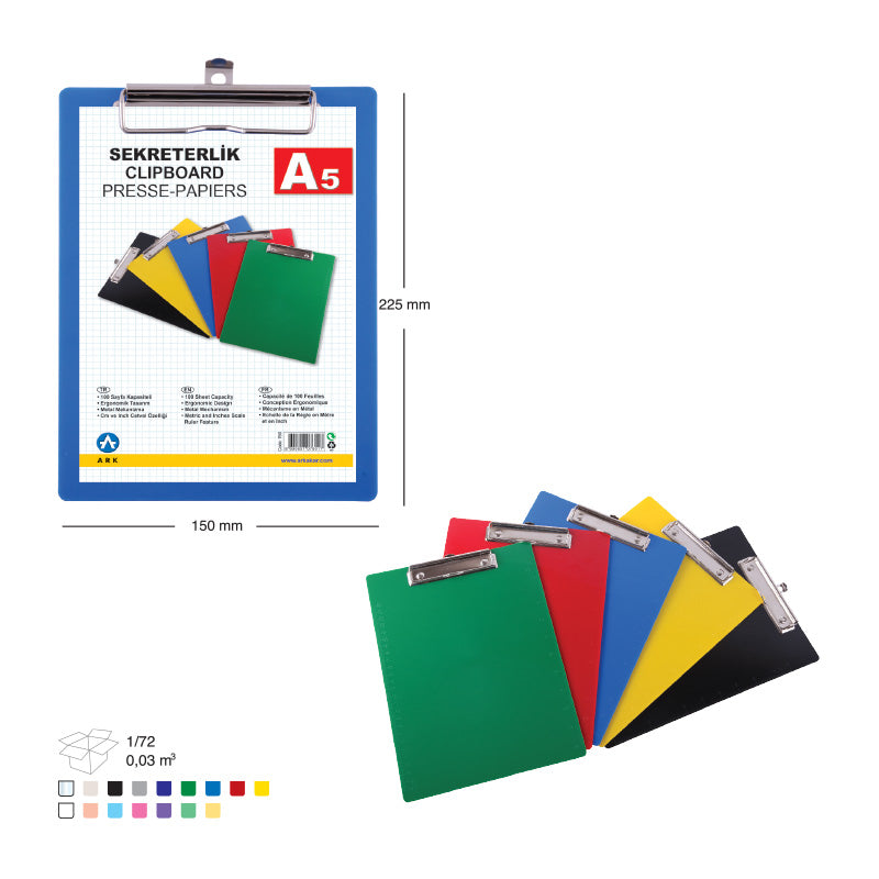 Ark A5 Clipboard 749 for Office and School