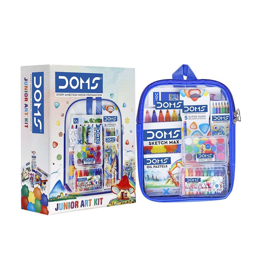 Doms Junior Art Kit: Vibrant Creative Drawing & Painting Set for Kids
