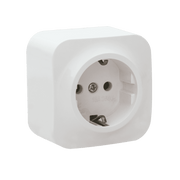 ASLO Atlântico Schuko Socket with Safety Shutters White
