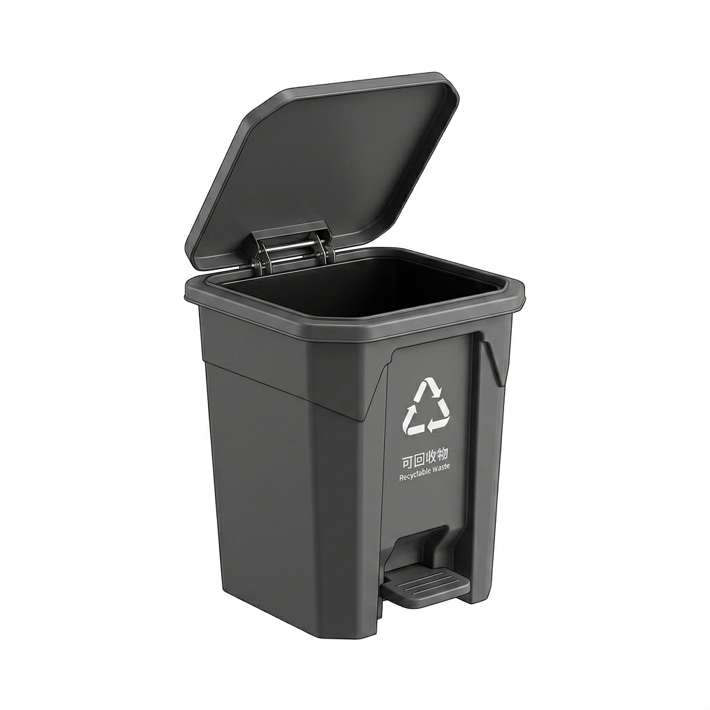 Caixote de Lixo com Pedal – Balde do Lixo em Plástico Resistente com Pedal – AYD267-10/AYD267-11