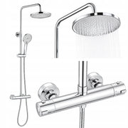 Rea Avanti Thermostatic Shower Set with Rain Shower Head Chrome