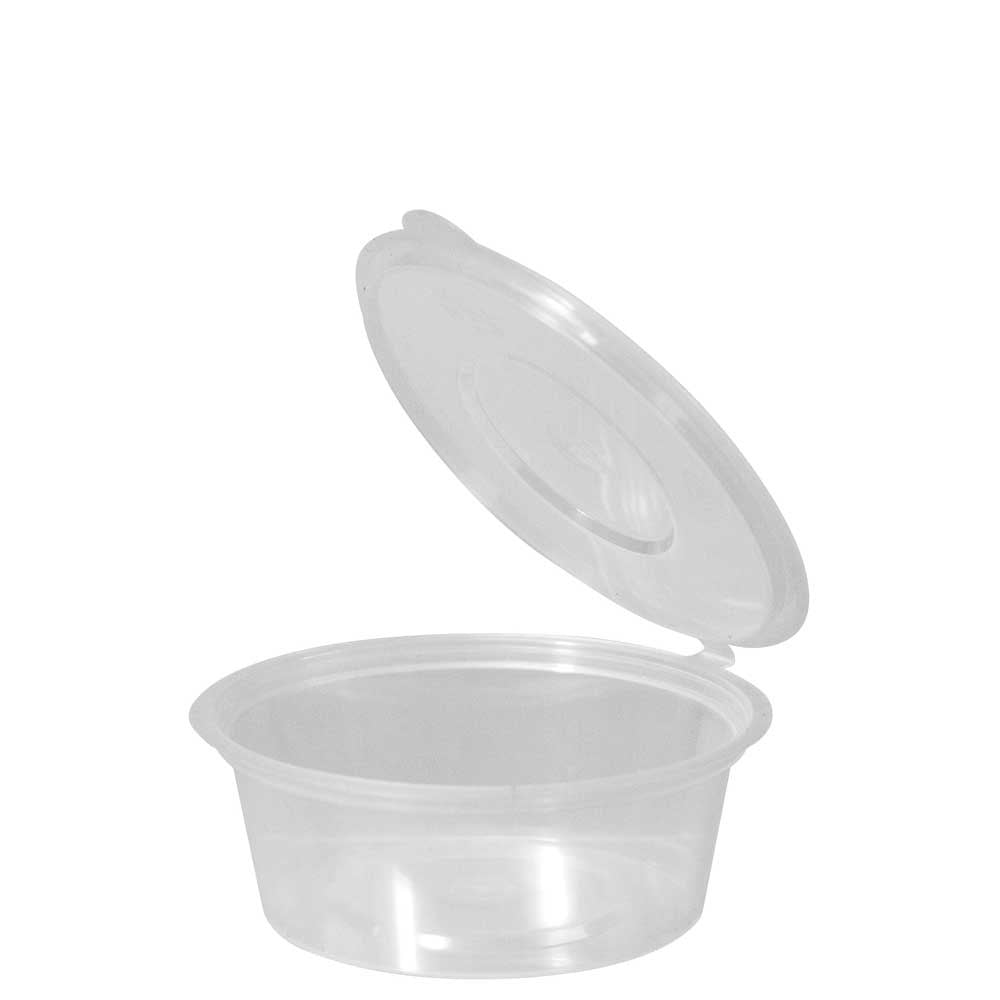 Envirochoice Sauce Container Hinged Lid 70ml 100 Pack