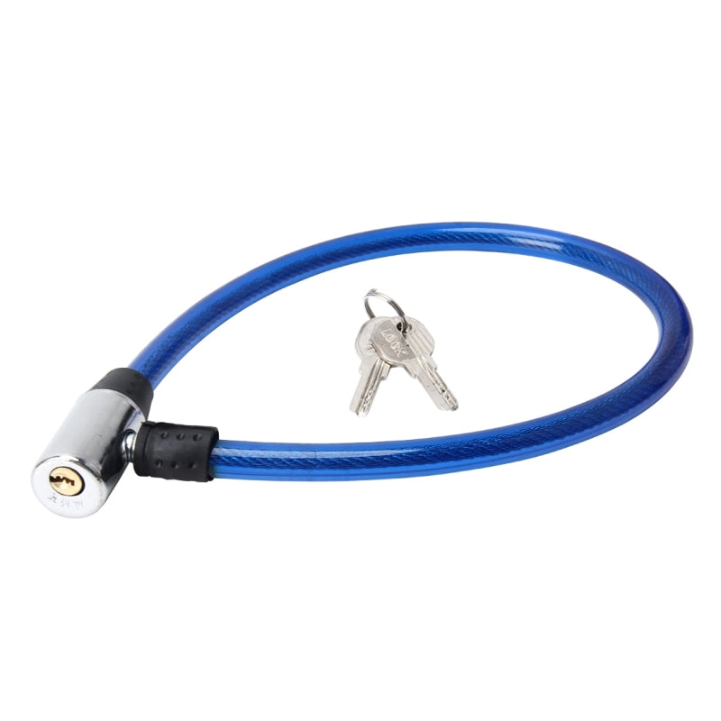 Generic Motorcycle Bike Anti-theft Lock with Keys Plastic Blue