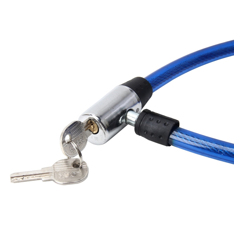 Generic Motorcycle Bike Anti-theft Lock with Keys Plastic Blue