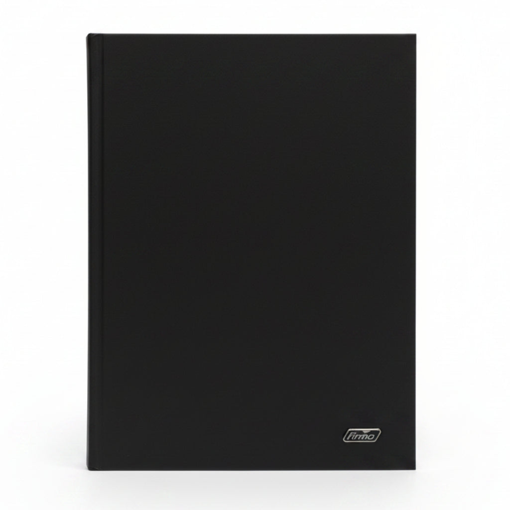 Firmo A4 Stapled Notebook 80 Sheets Lined with Margin Black