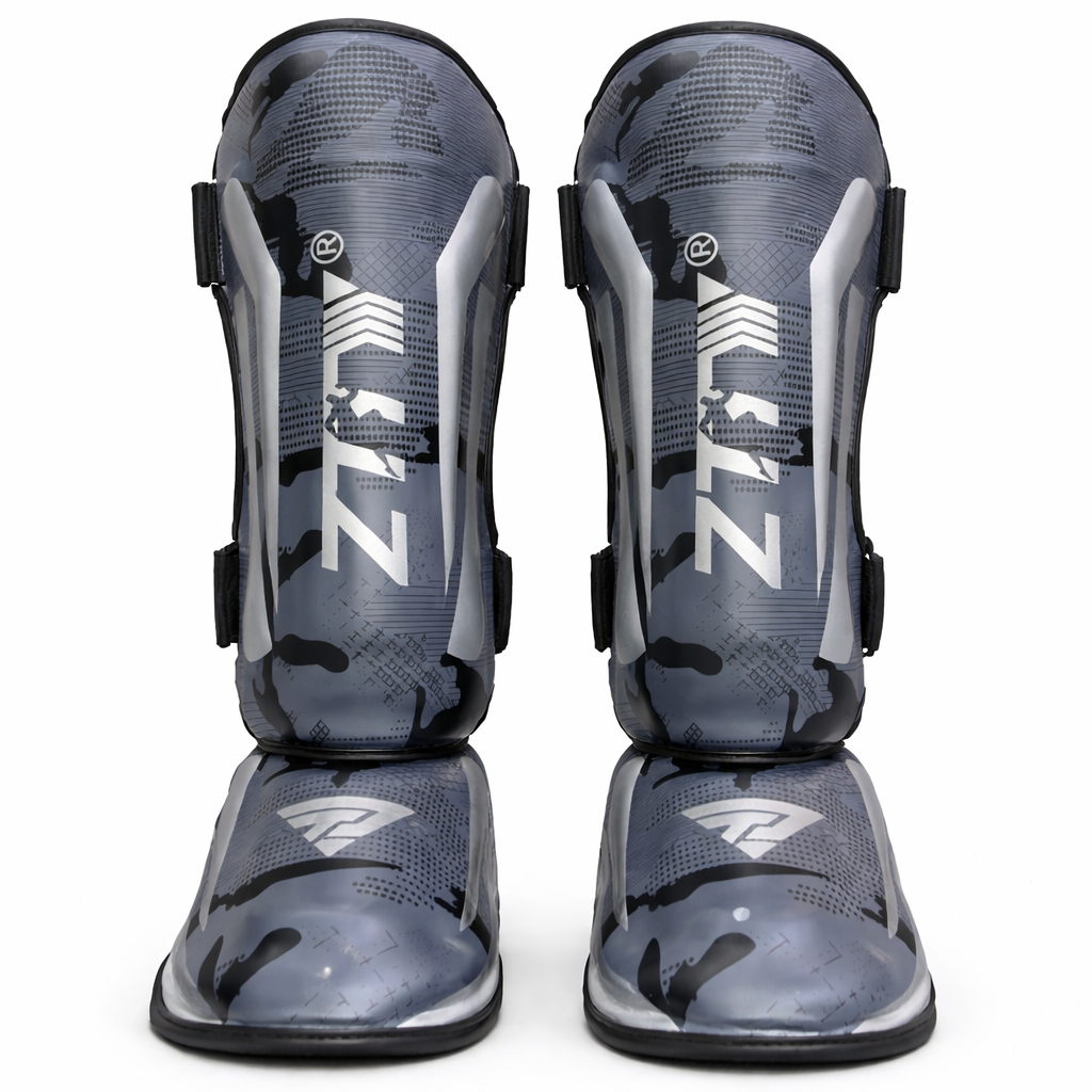 Caneleiras e Protetores de Peito do Pé ZT Sports – Camuflado Cinzento (Par) (AYD277-43)