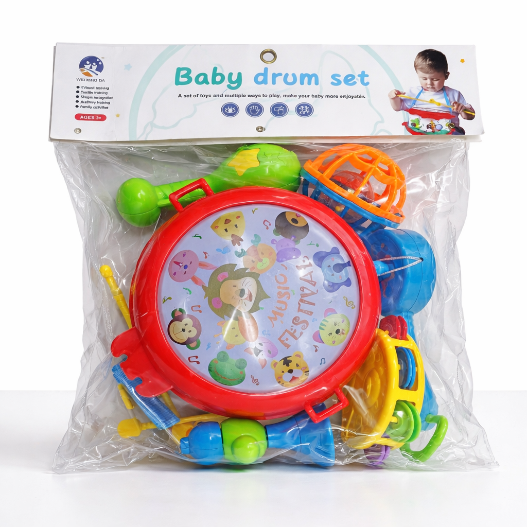 Brinquedo Bateria para Bebé – Conjunto de Instrumentos Musicais para Crianças (3+ Anos) (AYC315-54)